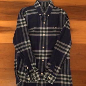 Boys Vineyard Vines plaid flannel button down